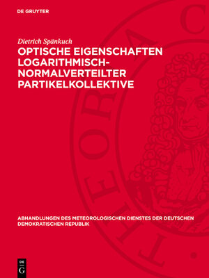 cover image of Optische Eigenschaften logarithmisch-normalverteilter Partikelkollektive
